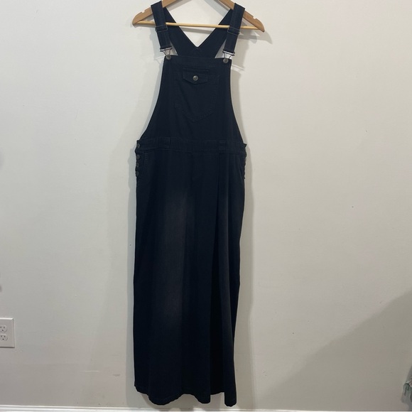 Neways Black 100% Cotton Modest Wide Leg Lagenlook Oversized Jumpsuit Size XXL - Picture 1 of 12